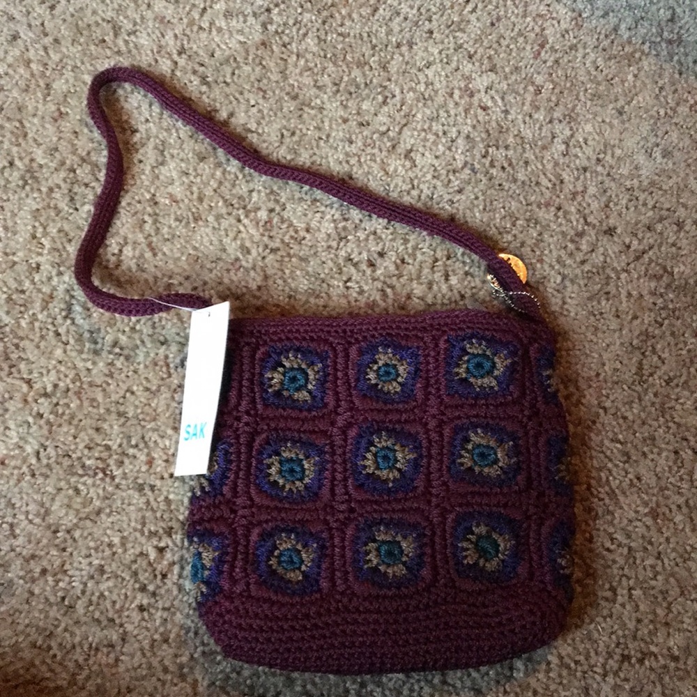 The Sak wine knit bag NWT
